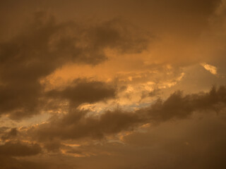 Fototapeta premium Sunset Sky with Clouds Background
