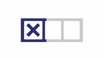 Close button with blue border.