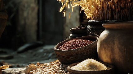 Adobe stock rustic grain harvest traditional food nature