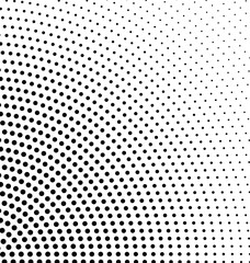 Abstract monochrome halftone dotted background with dots and circles. Modern vector pop art texture for posters, websites, cards, and interior design.