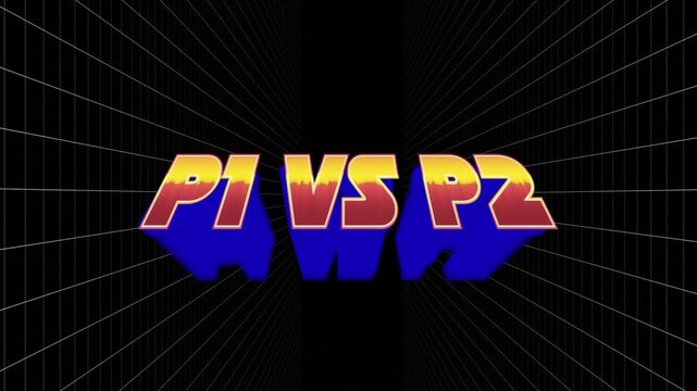 Animation of p1 vs p2 over black space