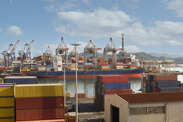 Naples Industrial and Cruise Port in Italy
