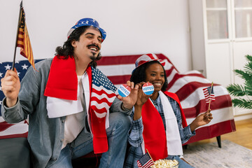 Multiracial Couple Celebrates Voting in America