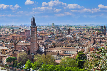 Aerial view of Verona, Italy