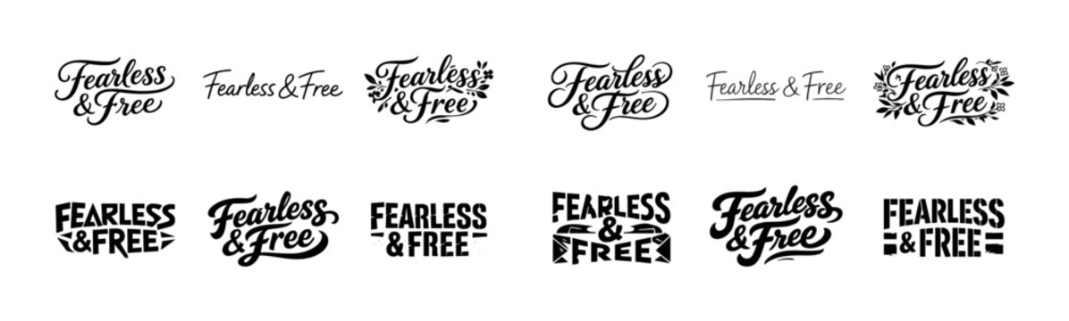 Fearless and free: bold and creative typography variants in black and white