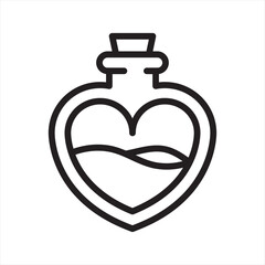 Obraz premium potion love simple line icon