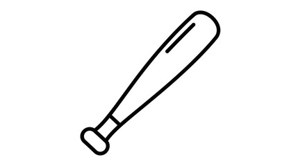 Fototapeta premium Baseball Bat Icon Simple Outline.