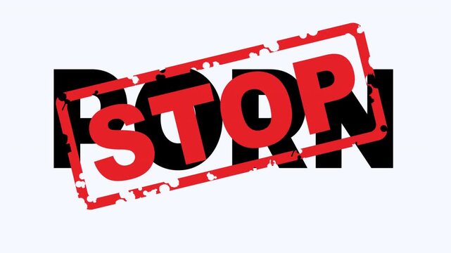 Word porn with a stop stamp overlaid. Ideal for social media posts, blog graphics, or printed materials related to censorship.