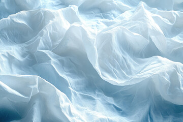 Obraz premium Abstract Art Design Featuring Crumpled White Plastic Bag Texture