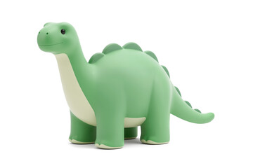 Cute Green Cartoon Dinosaur Toys Isolated on White Background © GeniusMinus