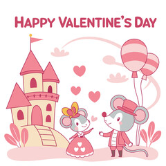 Happy Valentine's Day Mouse and Friends, Magical Kingdom Preppy Valentine 