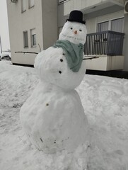 A snowman, or snow woman, is stylized human figure or sculpture made of snow. Building a snowman is winter pastime that originated in ancient times. It symbolizes the spirit of winter and snowstorms.