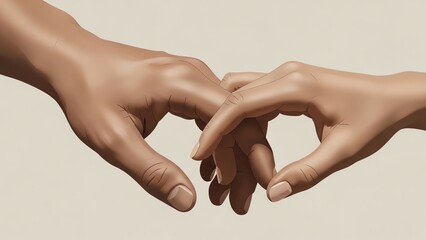 Two hands forming a heart shape