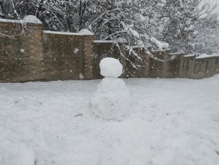 A snowman, or snow woman, is stylized human figure or sculpture made of snow. Building a snowman is winter pastime that originated in ancient times. It symbolizes the spirit of winter and snowstorms.