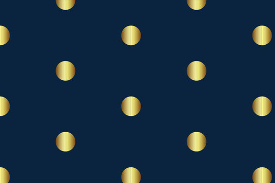 Abstract vintage geomatic shapes golden pattern on dark blue background 
