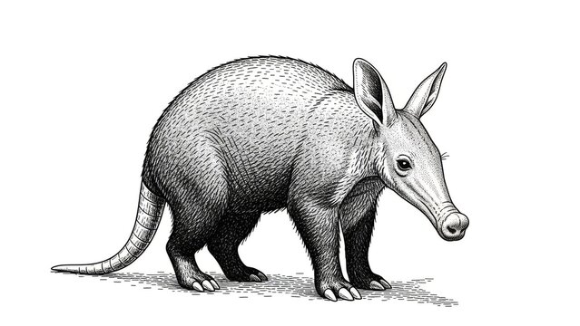 Aardvark Illustration: African Mammal Art
