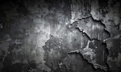 Black scratched wall background with rough grunge texture and distressed surface.