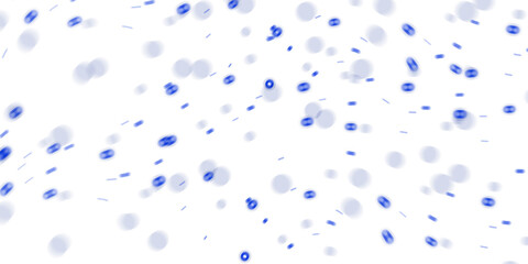 Abstract Blue Bokeh Effect, A captivating arrangement of blue bokeh dots creates an abstract design with depth and movement, suggesting a sense of wonder and visual allure.