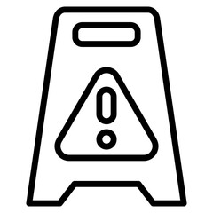 Wet Floor Sign  Icon Element For Design