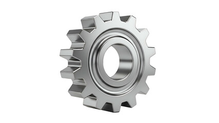 Metal Gear Wheel with Teeth and Hole.