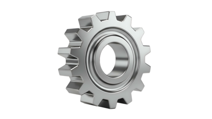 Metal Gear Wheel with Teeth and Hole.