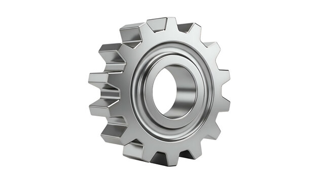 Metal Gear Wheel with Teeth and Hole.