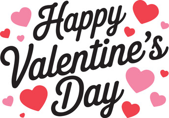 Happy Valentine's Day typography design