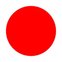 Red circle on transparent background