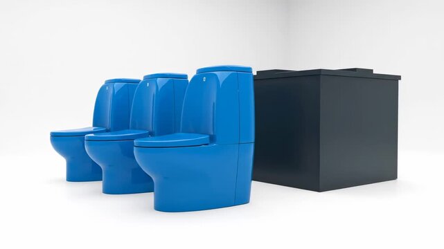 Modern Blue Waterless Toilets: Sustainable & Stylish Bathroom Upgrade