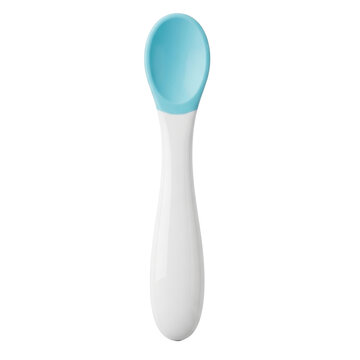 Baby spoon with blue scoop