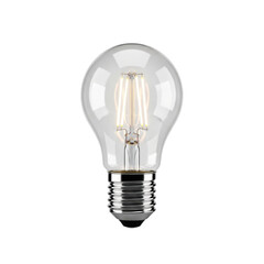 Classic LED Filament Bulb on Transparent