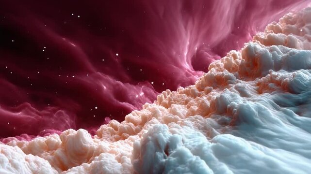 Celestial Canvas: Abstract nebulae unfurl across the cosmos, with swirling clouds of color, representing the birth and dance of stars. 