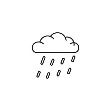 Cloud with Rain Icon &ndash; Weather and Precipitation Symbol