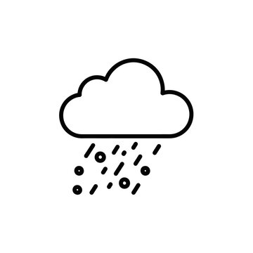 Cloud with Rain Icon &ndash; Weather and Precipitation Symbol