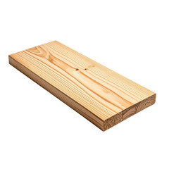 A single, rectangular plank of unfinished softwood on a black background