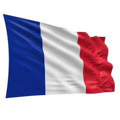 French flag icon isolated on transparent background 