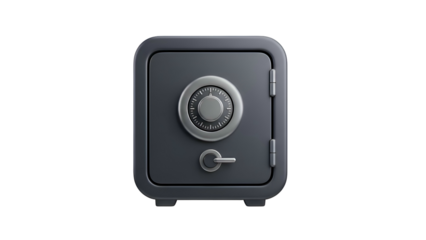 Black Safe with Combination Lock Front.