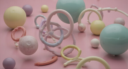  abstract background with pink waves, 3d rendered illustration of a soft purple bubble, abstract colorful background with bubbles