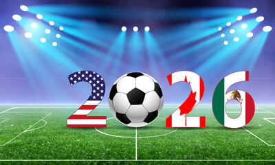 Obraz premium Fussball Soccer Background 2026