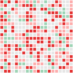 Fototapeta premium タイルパターン_赤と緑_背景透過