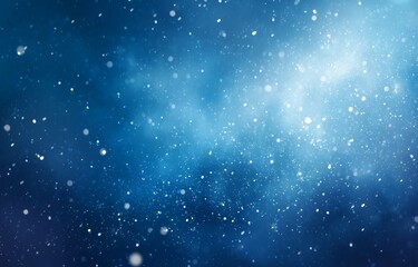 青い光粒子が舞う幻想的なブルー背景エフェクト素材