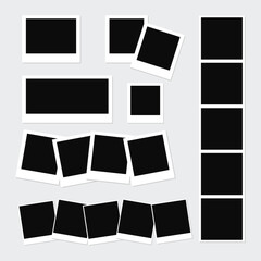 Instant Photo Set Vector Design.