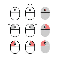 Mouse Click Icon Set Vector Design.
