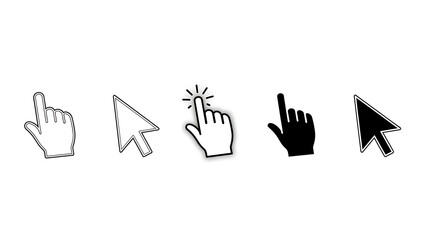 Various hand and cursor icons