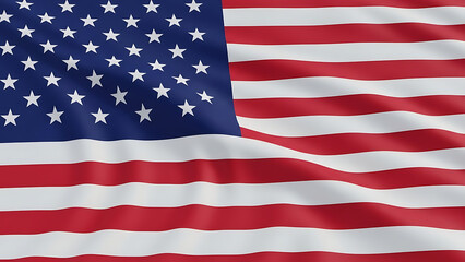 American flag waving in the wind