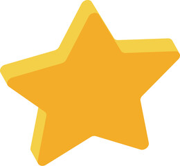Golden star shining brightly, symbolizing success, achievement, and top performance