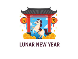 Lunar New Year Temple Gate