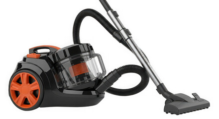 Fototapeta premium Modern canister vacuum cleaner isolated on transparent background