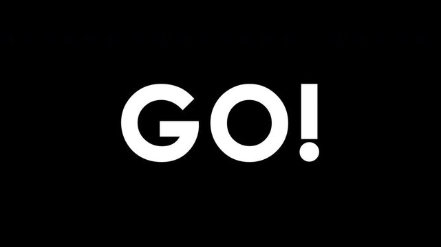 Go 123  text countdown animation