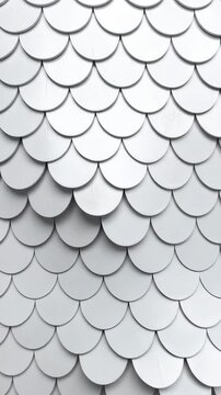 Overlapping white semicircles creating a textured pattern with subtle shadows and a clean, modern, repeating design, scale background.